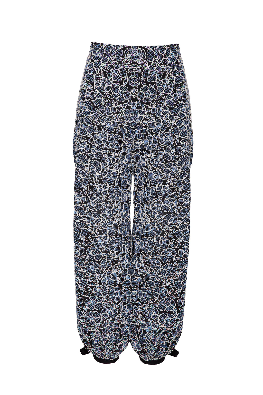 PANTALÓN BOMBACHO BORDADO AZUL