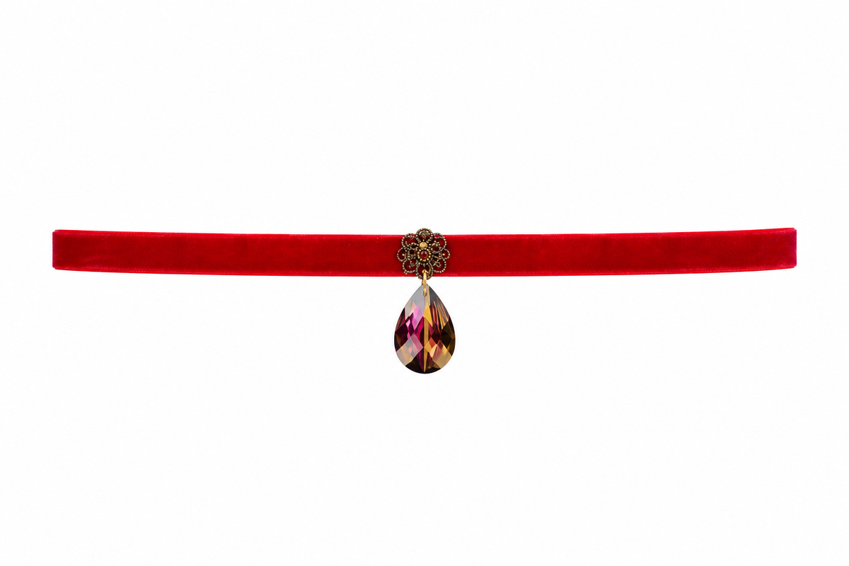GARGANTILLA VELVET ROJO