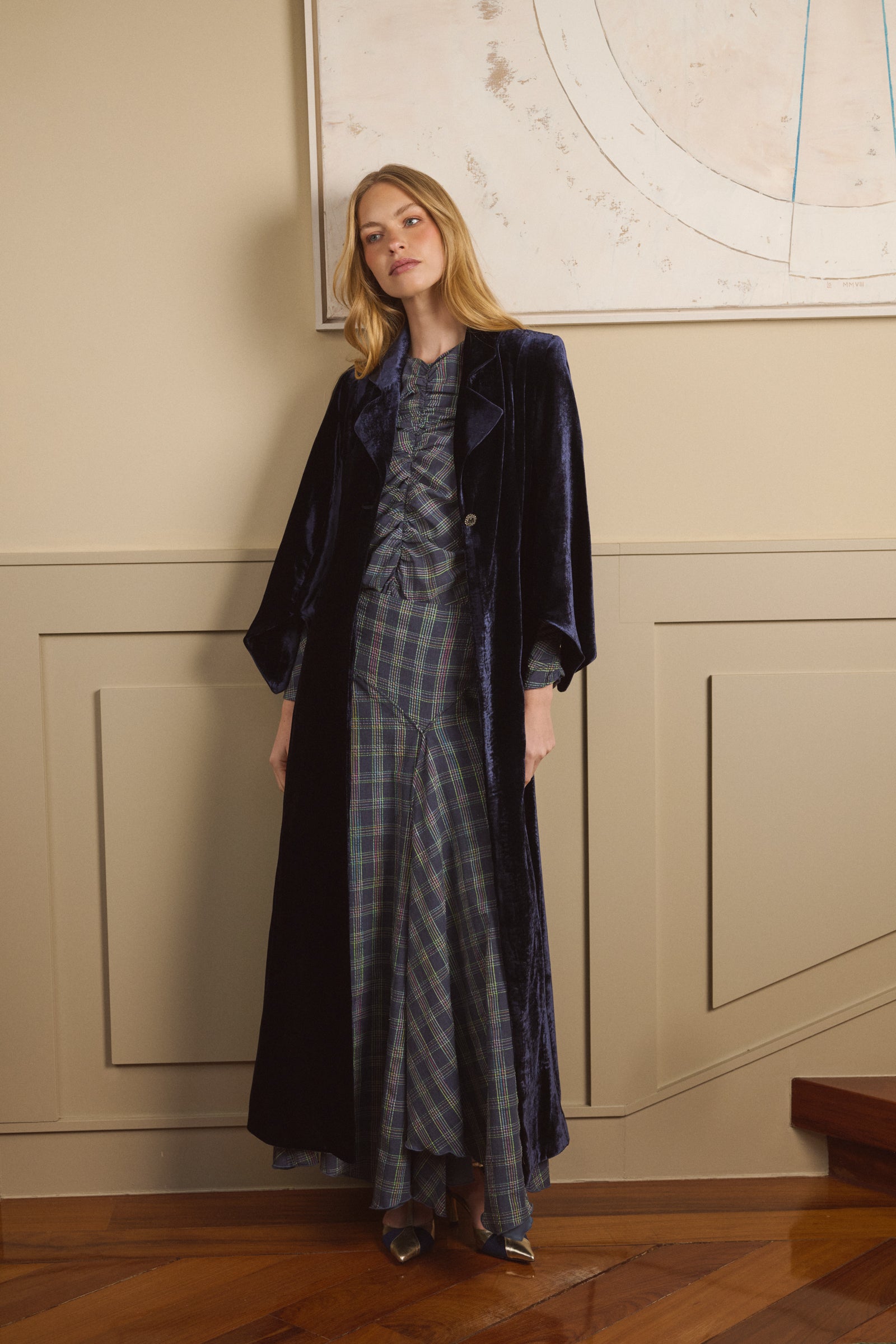 NIGHT BLUE JEWEL COAT
