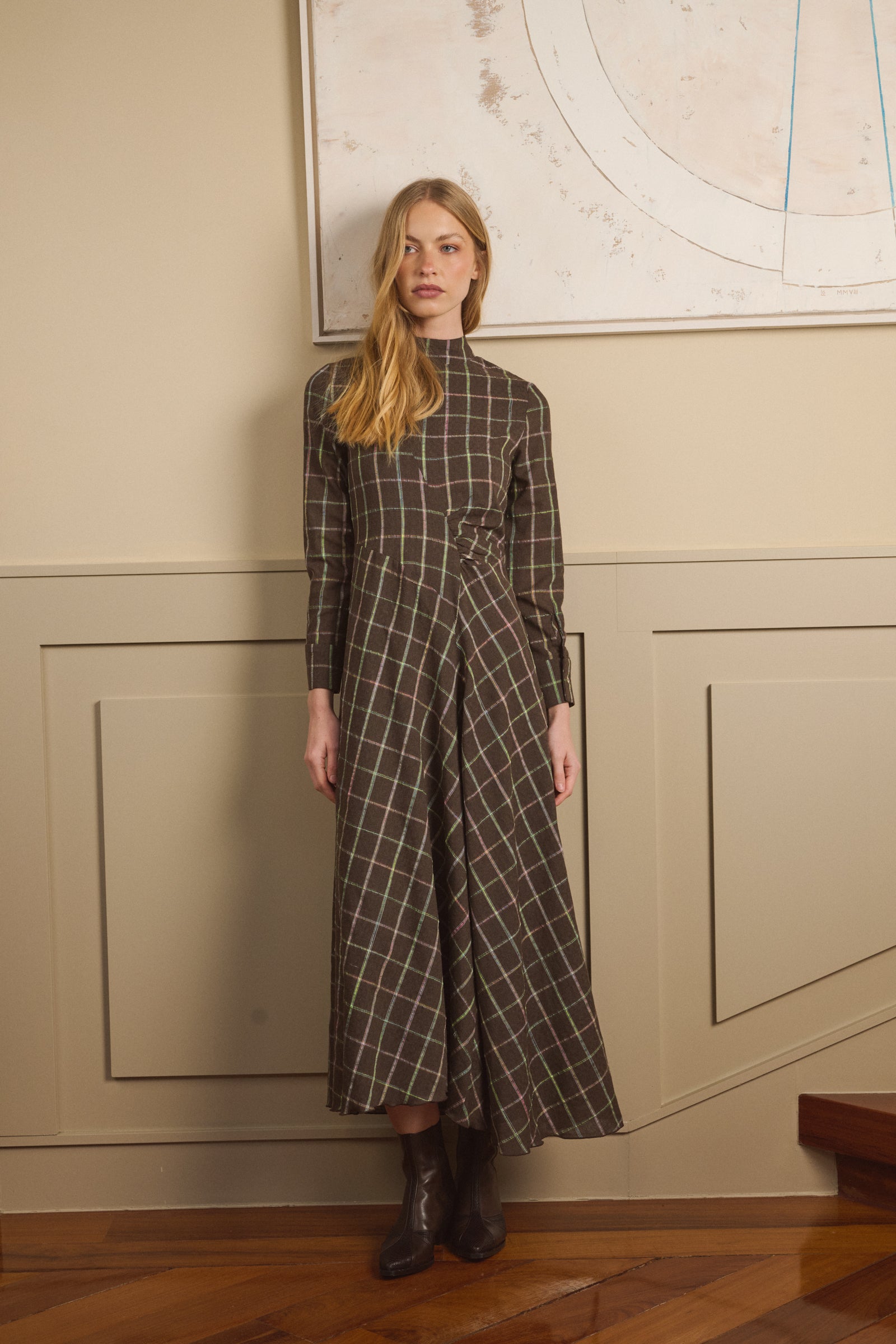 VESTIDO PERKINS CUADROS