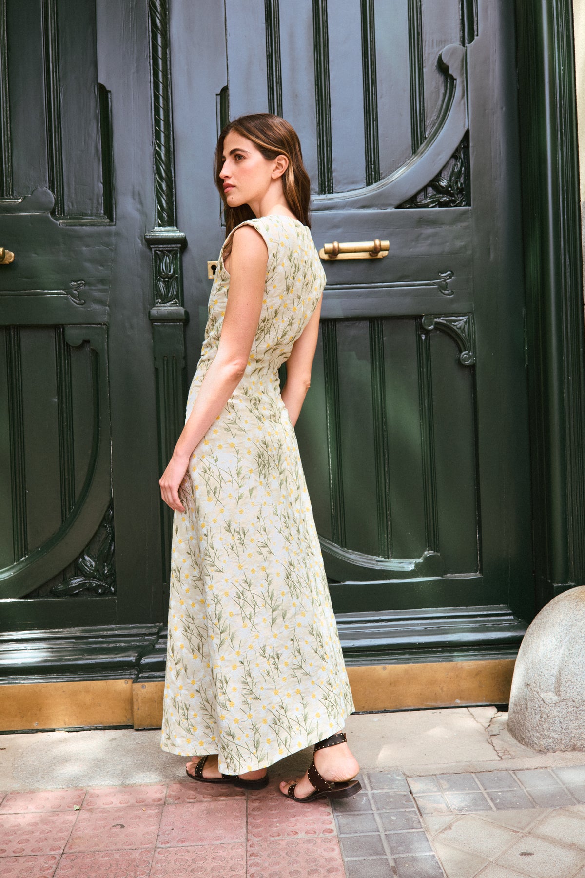 VESTIDO FRUNCE MARGARITAS