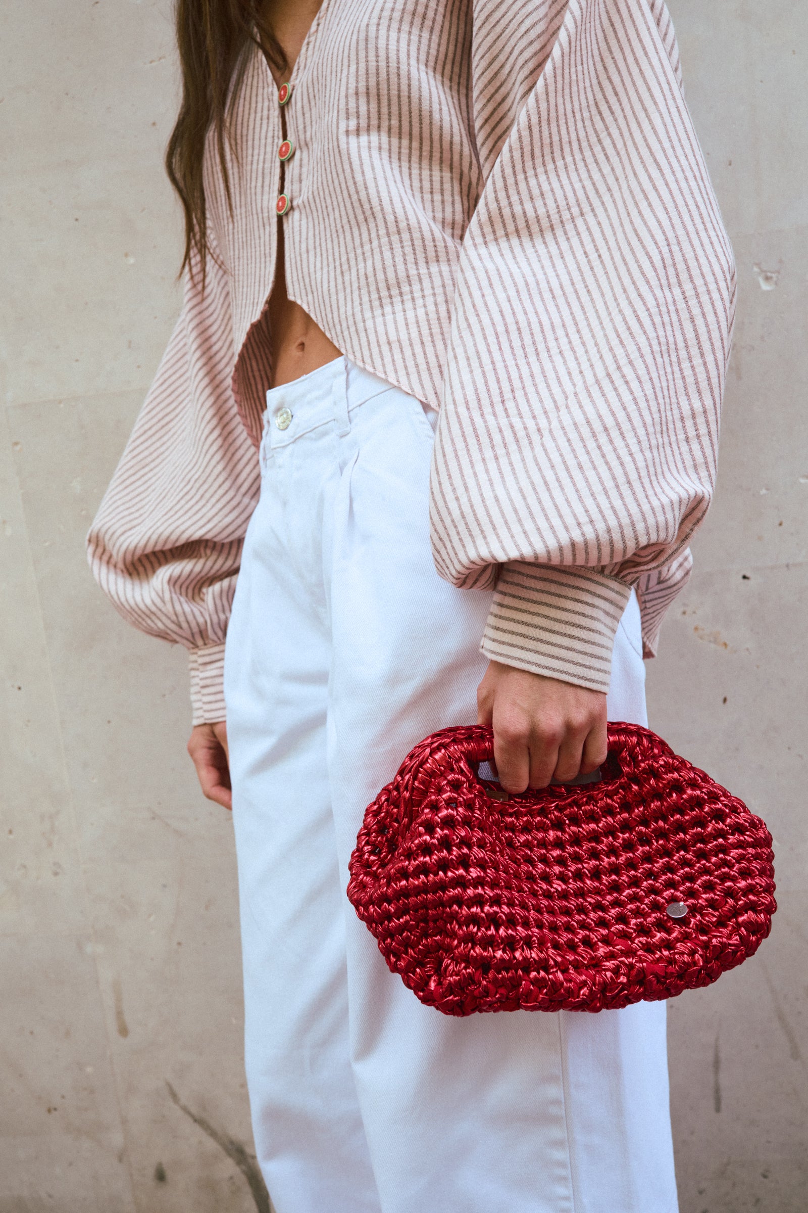 BOLSO GALA ROJO METALIZADO
