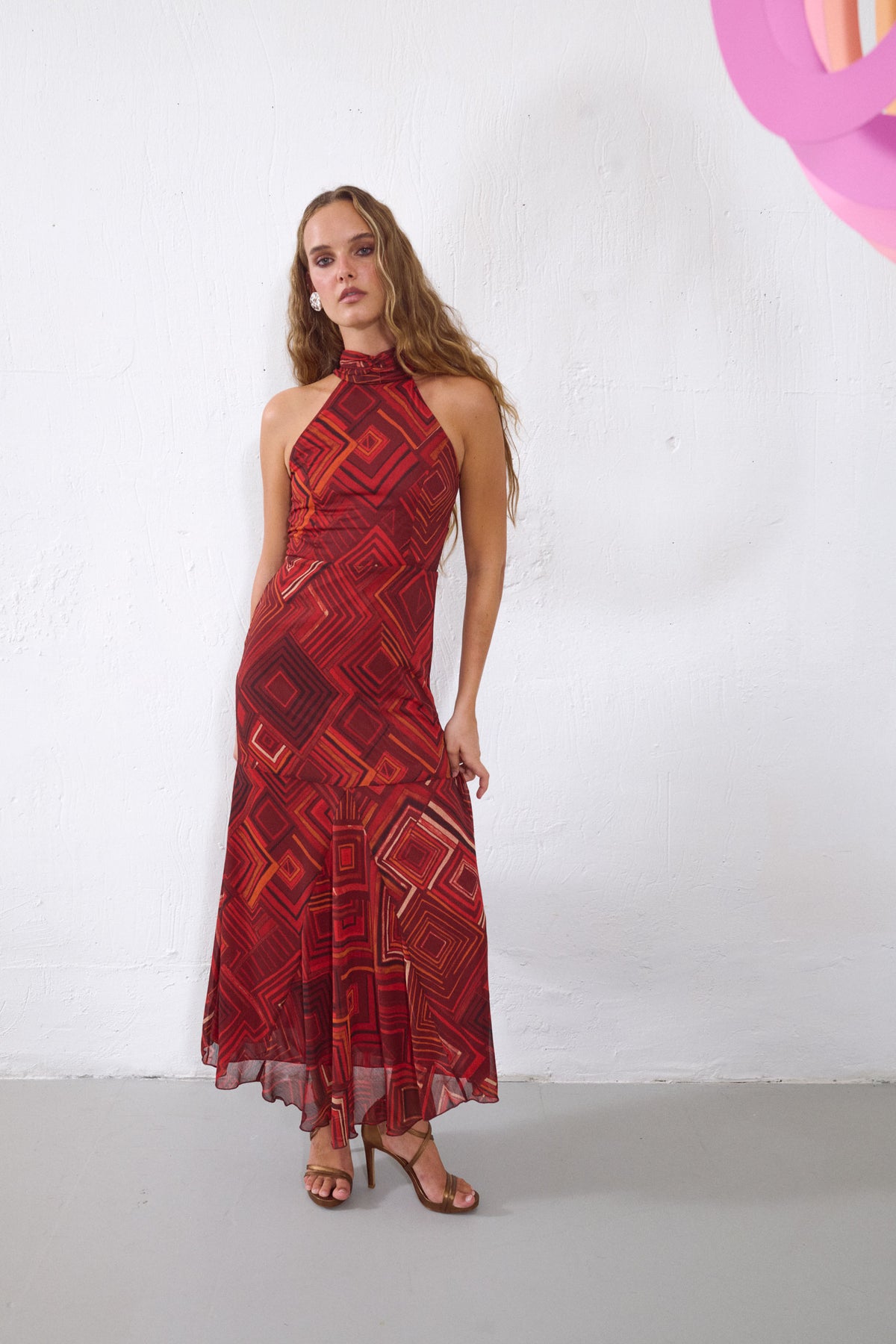 VESTIDO PRISMA GRANATE