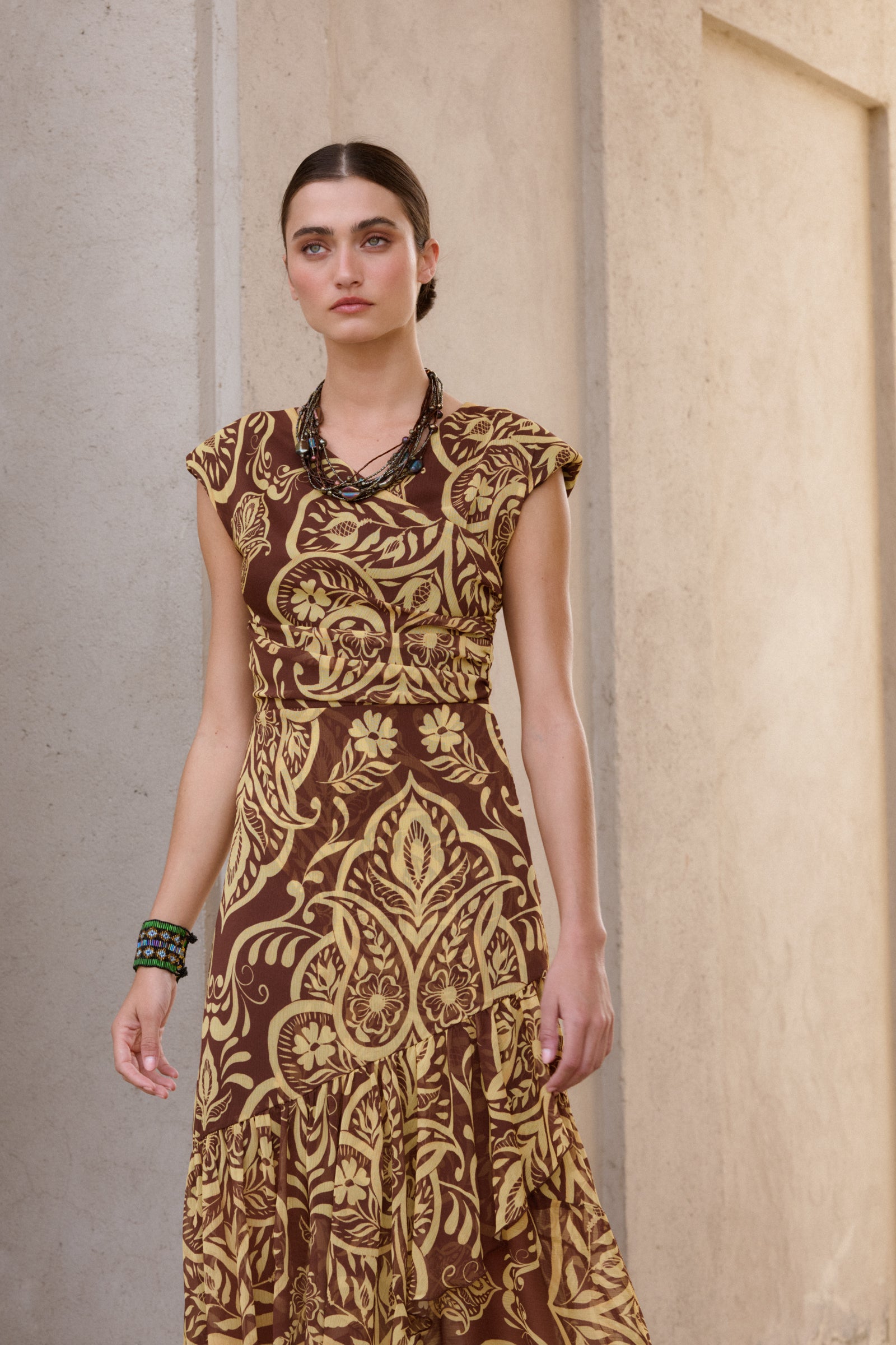 VESTIDO AMBROSÍA CHOCOLATE