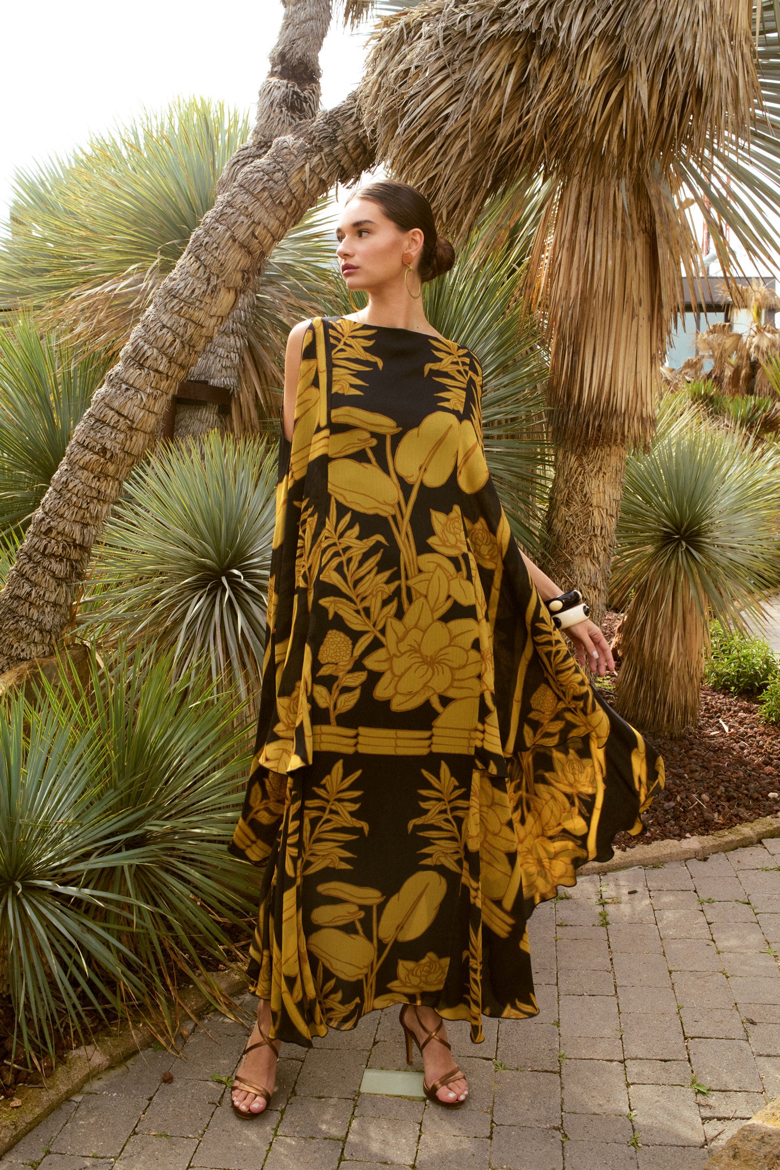 OKAWANGO PALM TREES DRESS