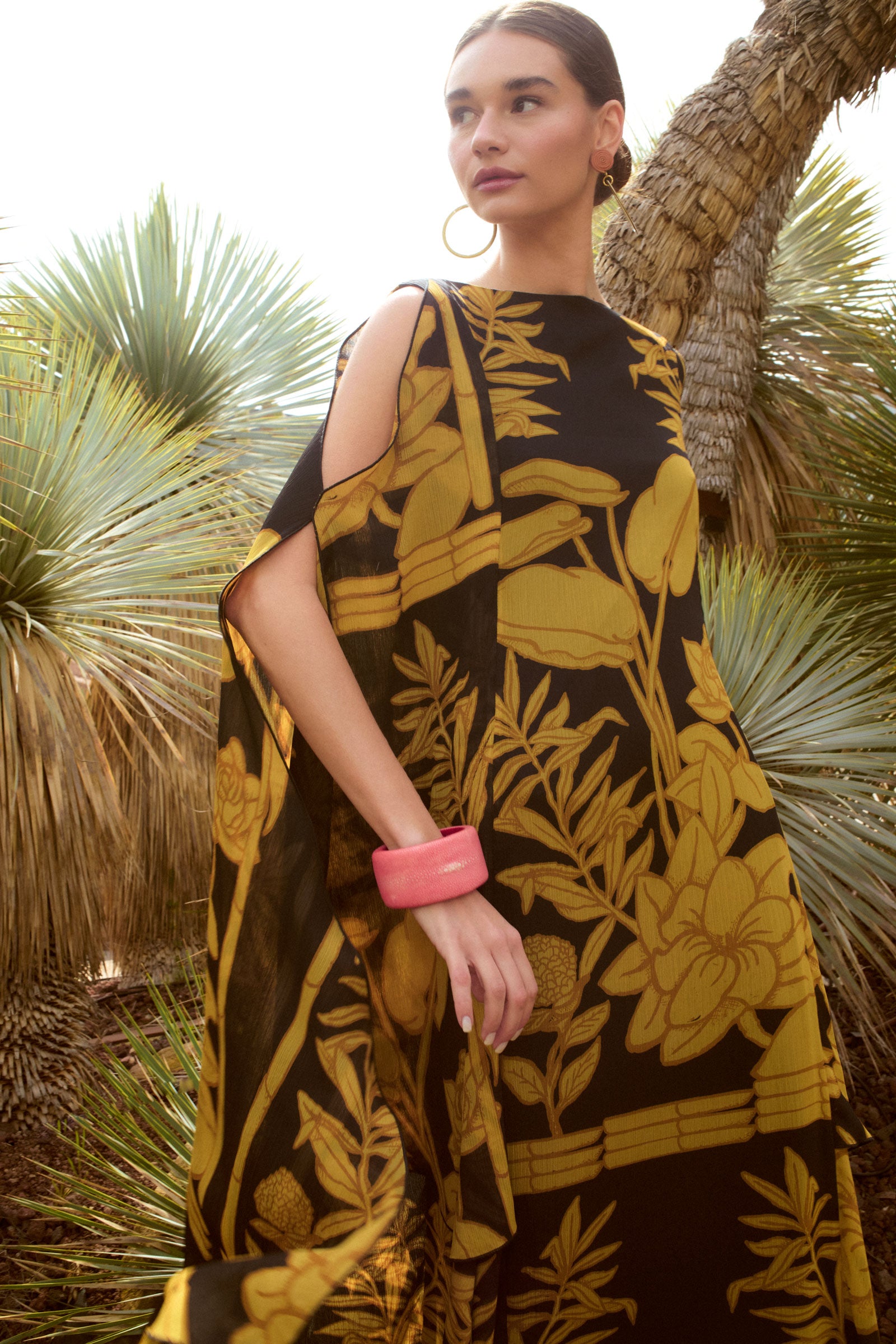 OKAWANGO PALM TREES DRESS