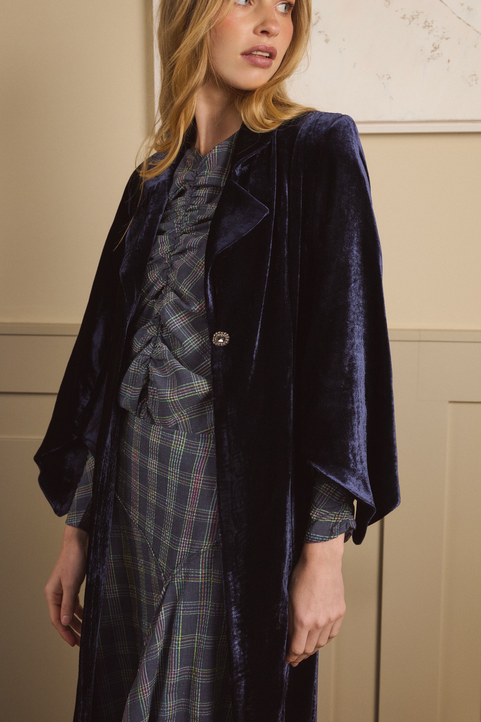NIGHT BLUE JEWEL COAT