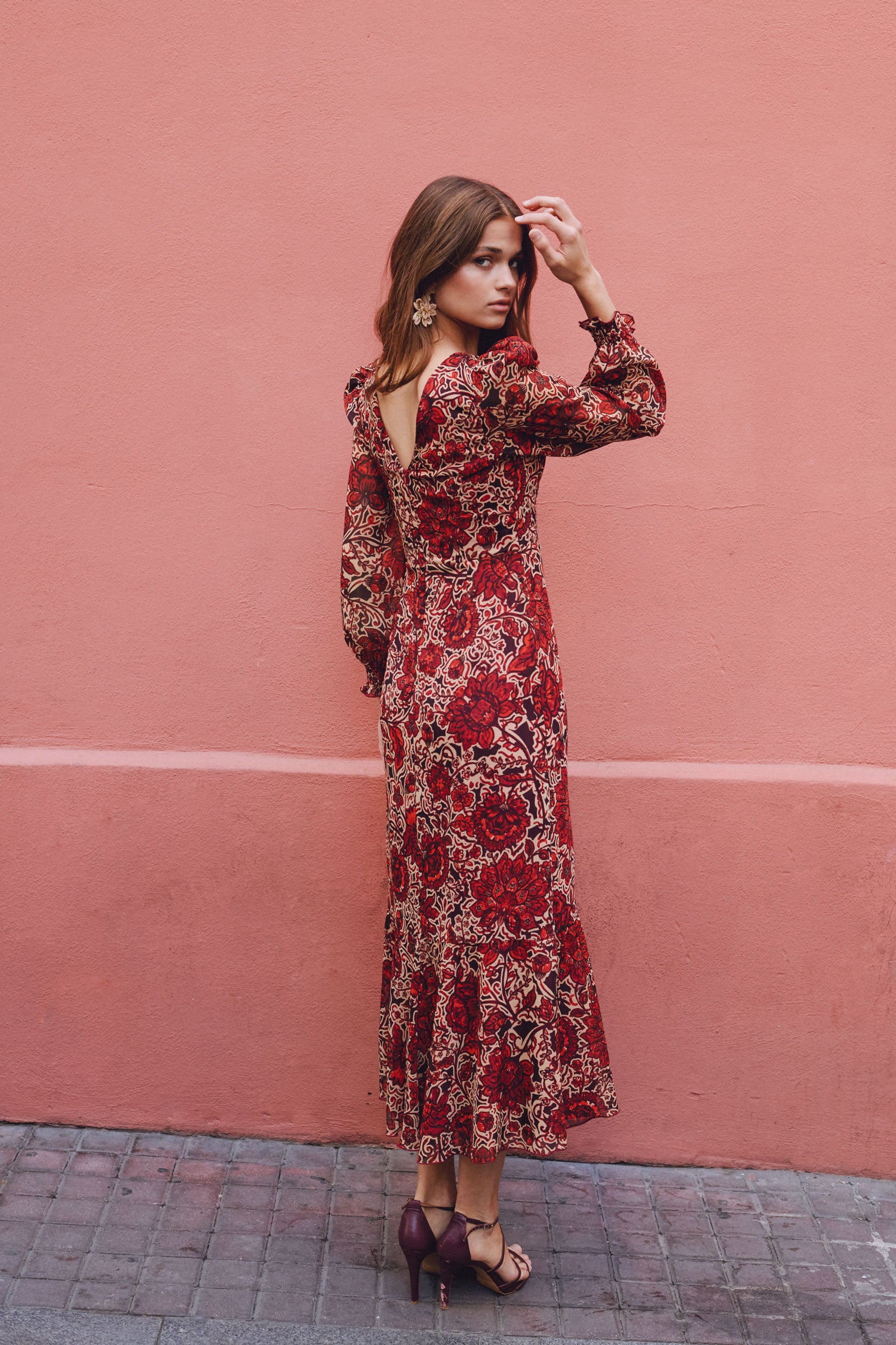 VESTIDO TÁNGER GRANATE