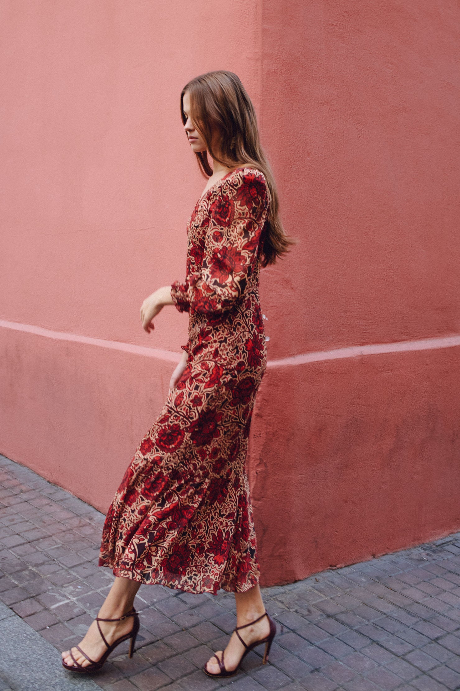 VESTIDO TÁNGER GRANATE