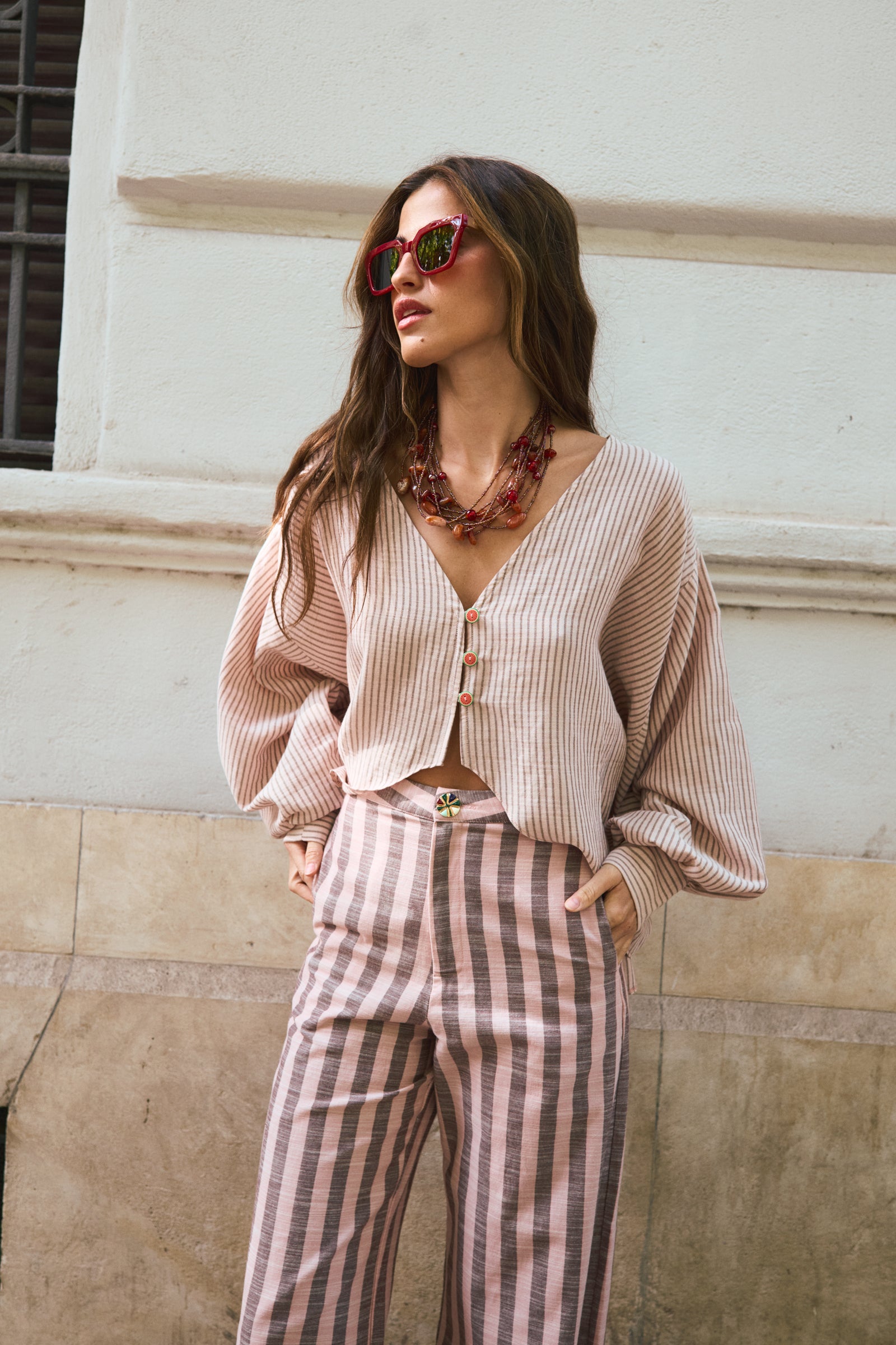 PANTALÓN SASTRE ROSA
