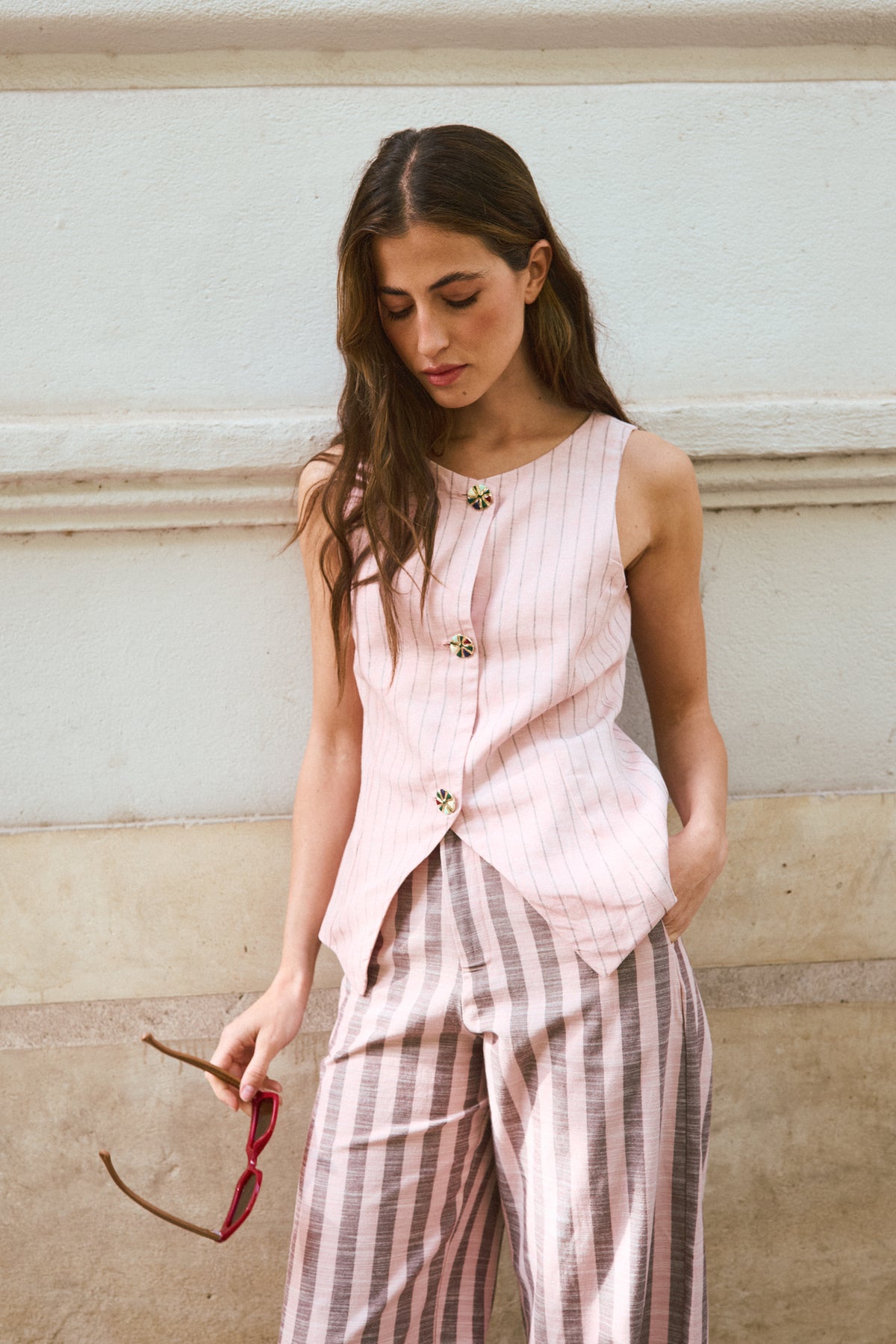 PANTALÓN SASTRE ROSA