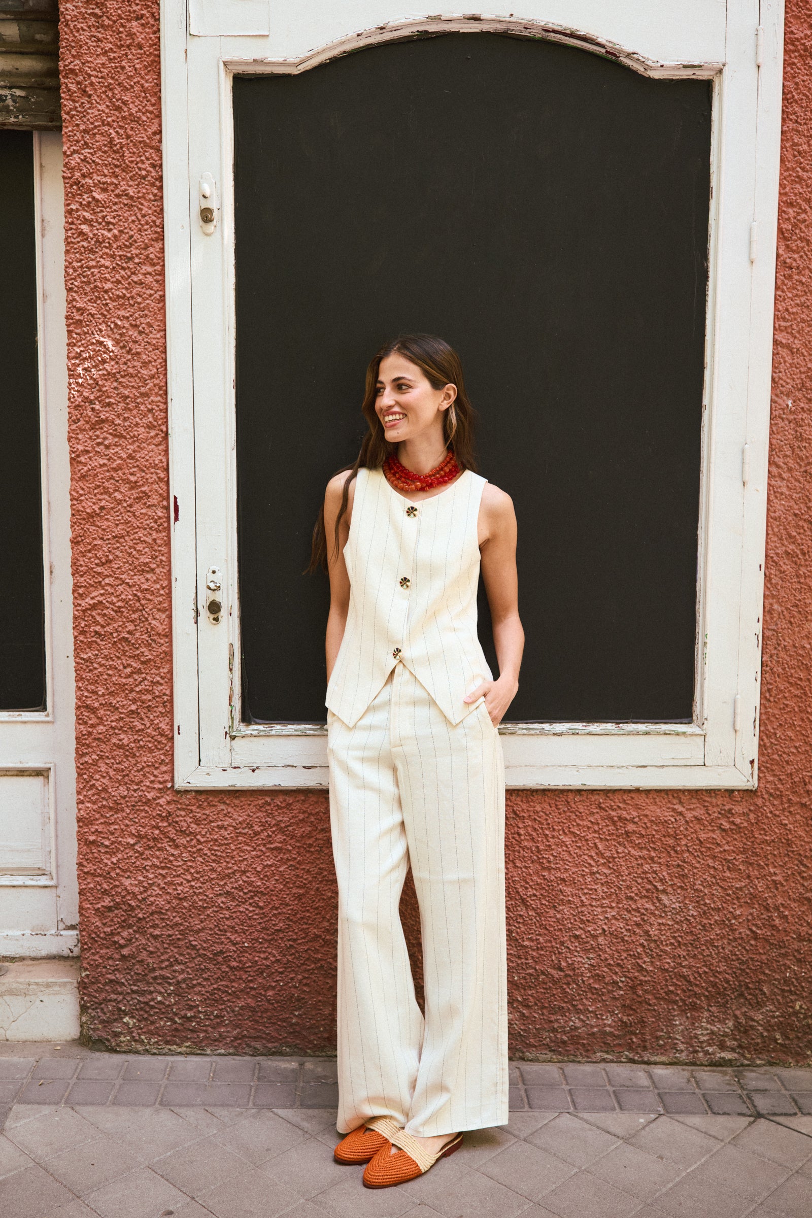 PANTALÓN SASTRE BLANCO