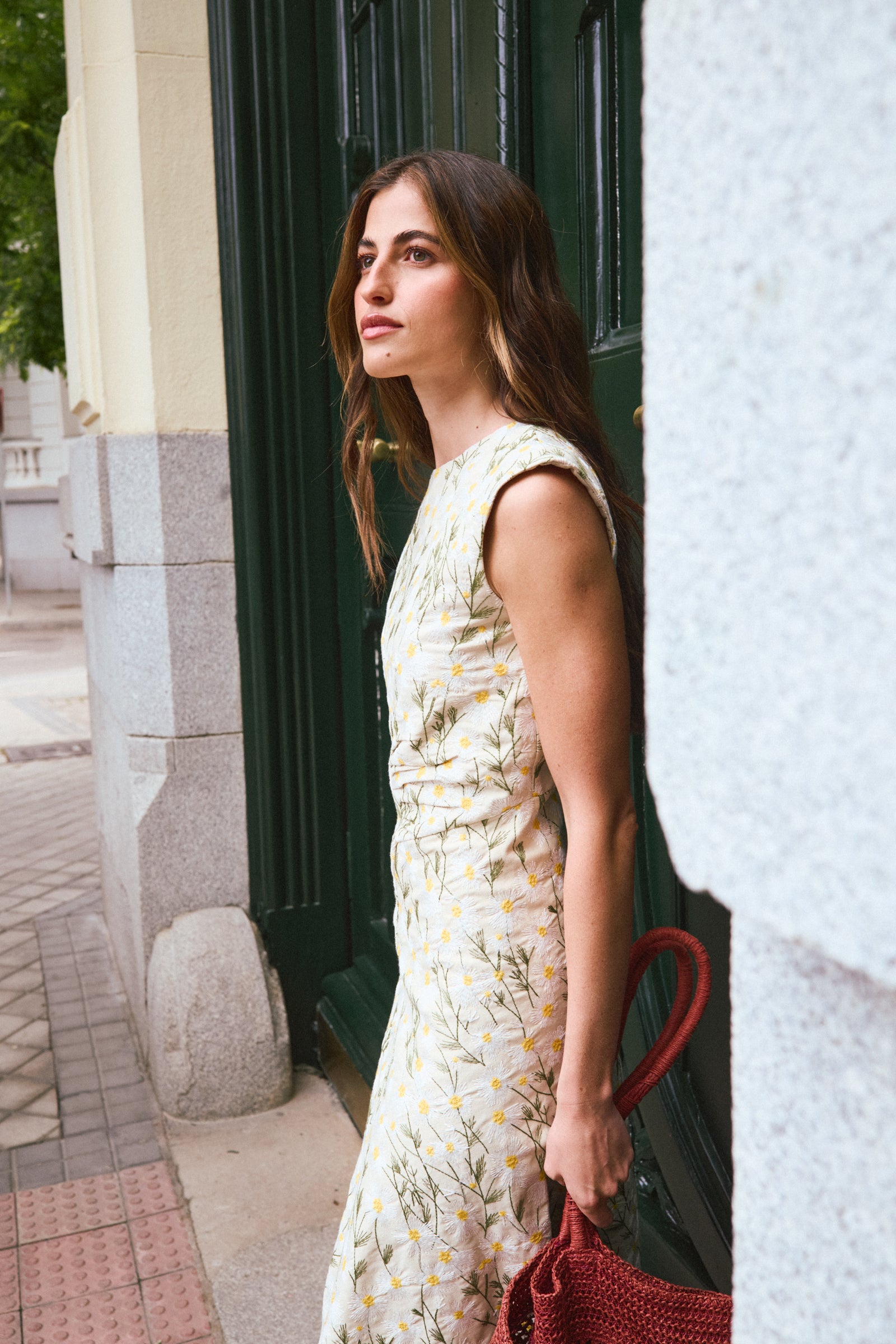 VESTIDO FRUNCE MARGARITAS