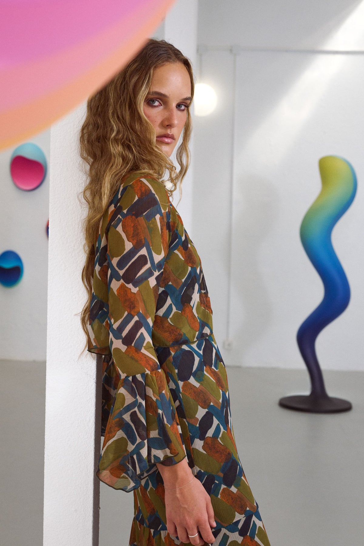 VESTIDO PRISMA PETRÓLEO