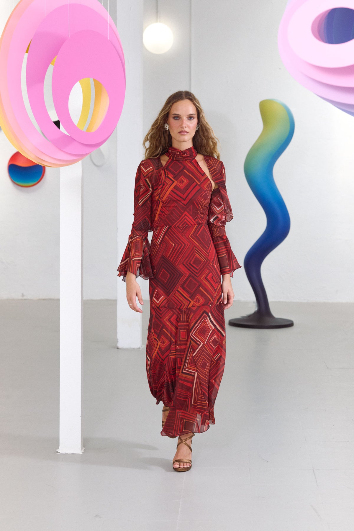 VESTIDO PRISMA GRANATE