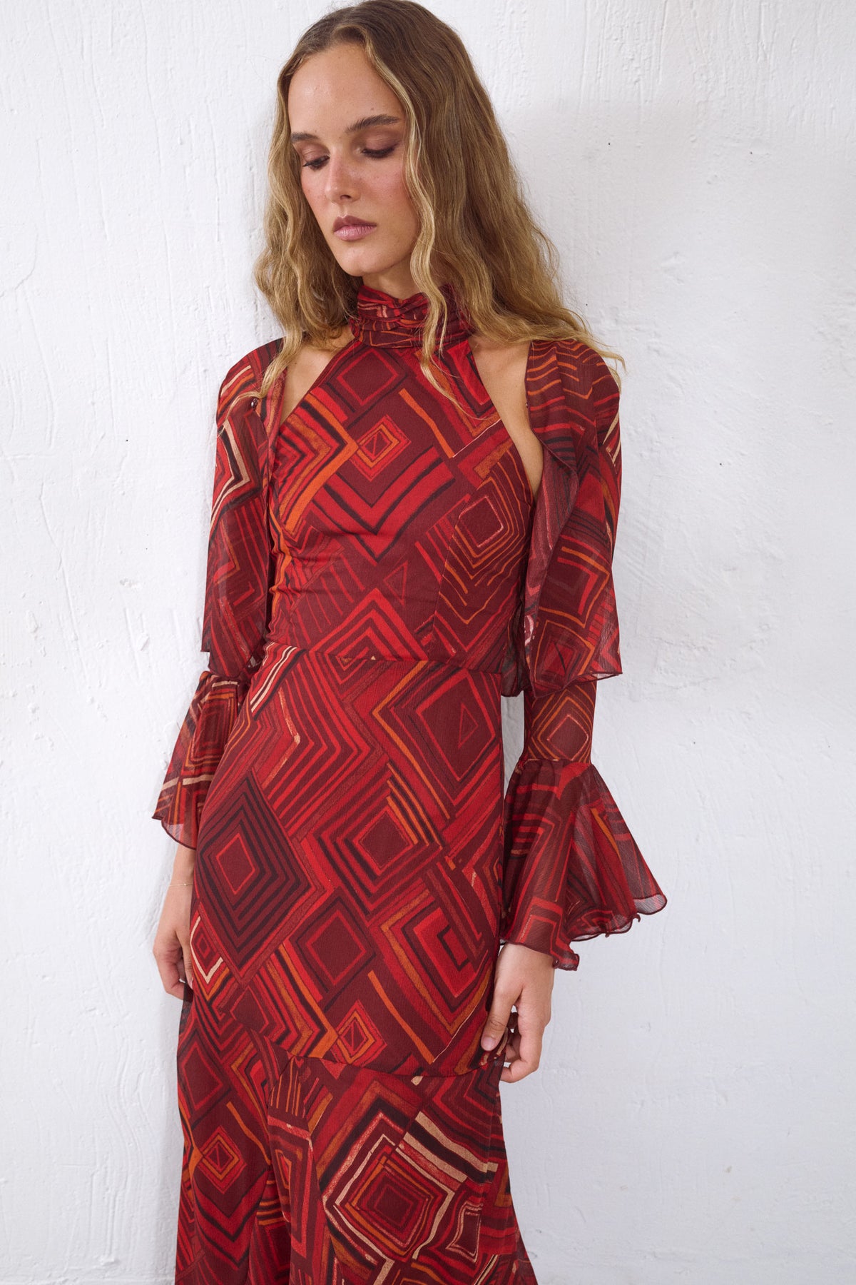 VESTIDO PRISMA GRANATE