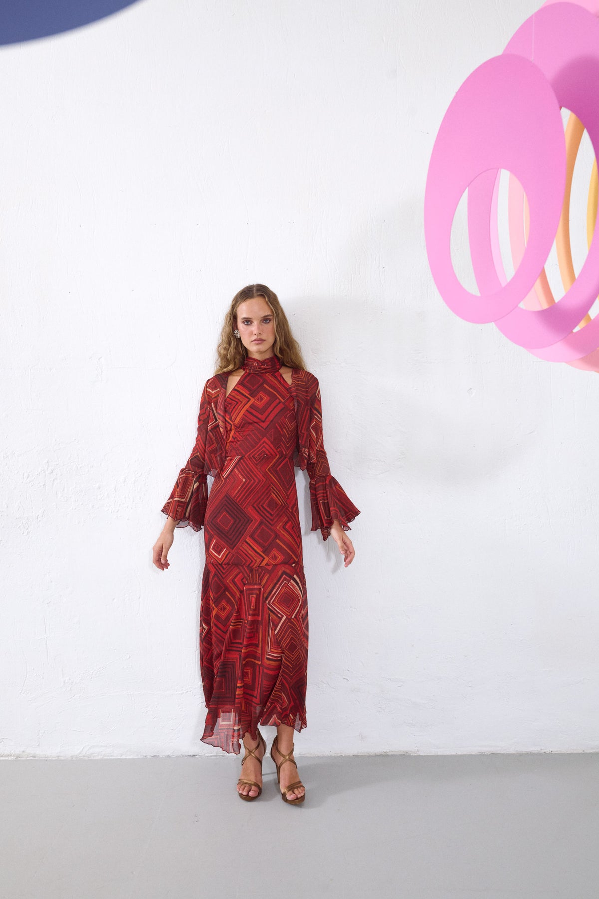 VESTIDO PRISMA GRANATE