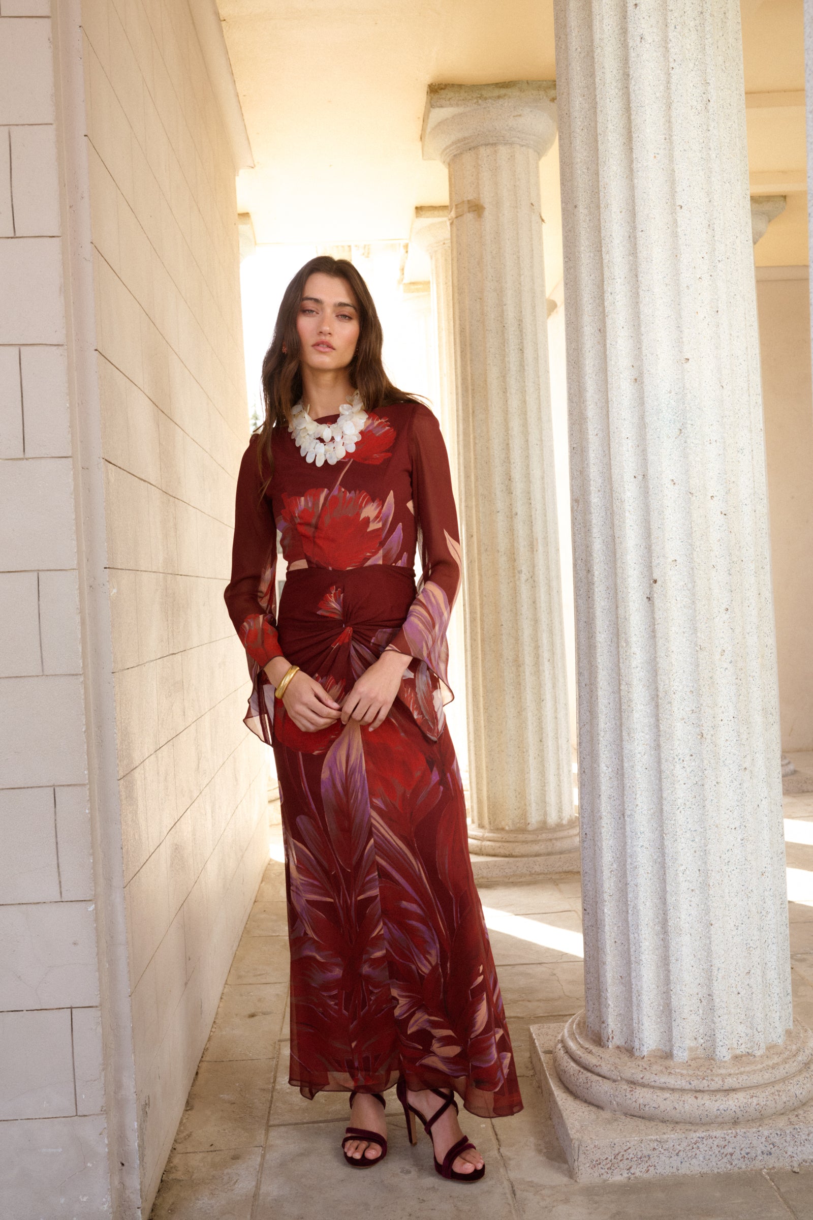 VESTIDO CRETA FRAMBUESA